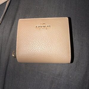 Coach Beige Leather Wallet